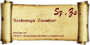 Szobonya Zsombor névjegykártya